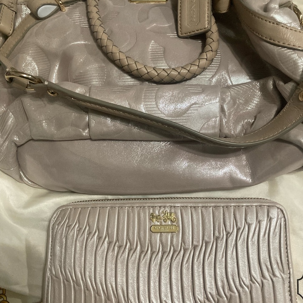 NEW - Coach Maddison handbag and Maddison zip wallet